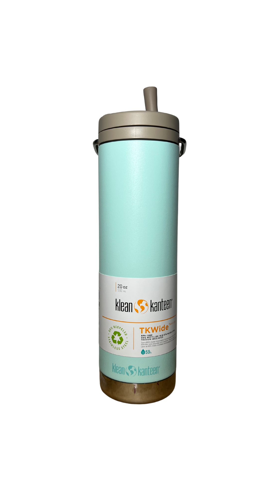 Botella Klean Kanteen TKWide 20 oz Twist Cap Blue Tint