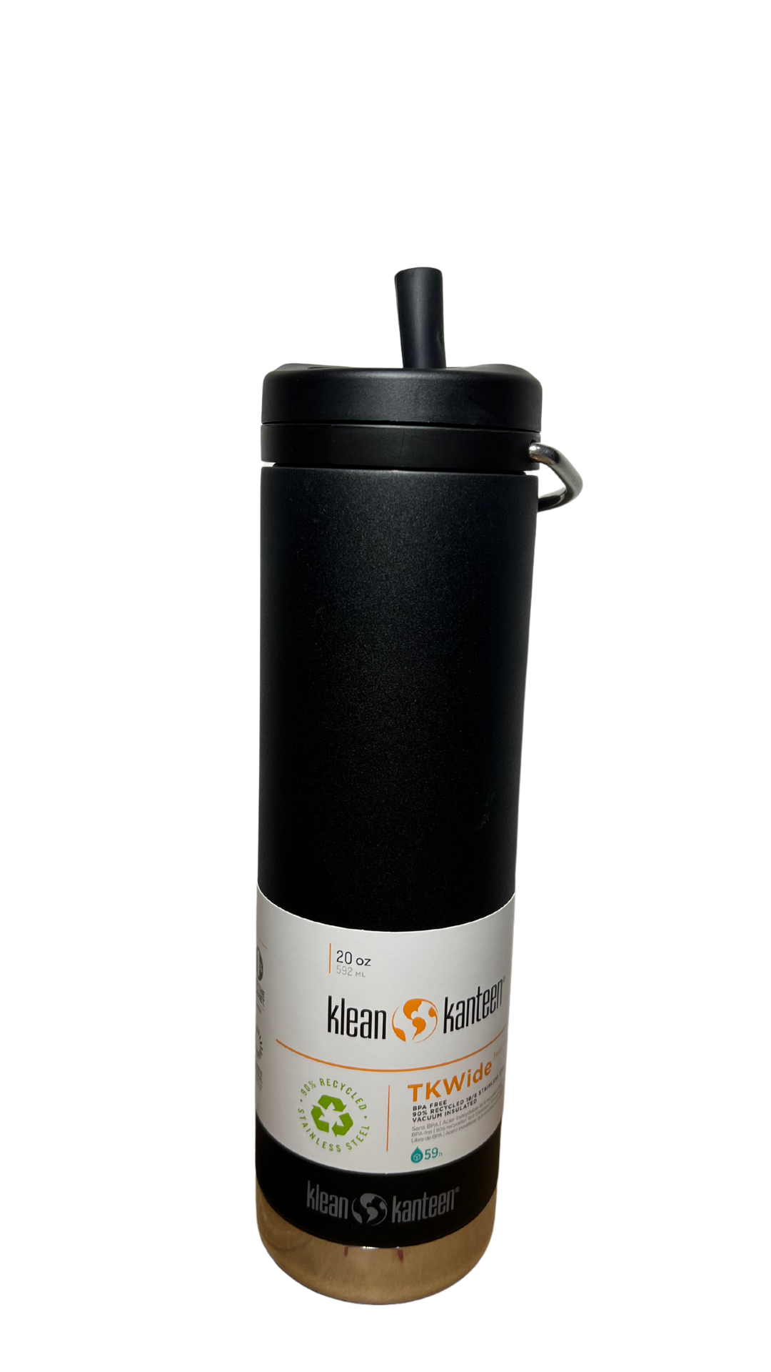 Botella Klean Kanteen TKWide 20 oz Twist Cap Black