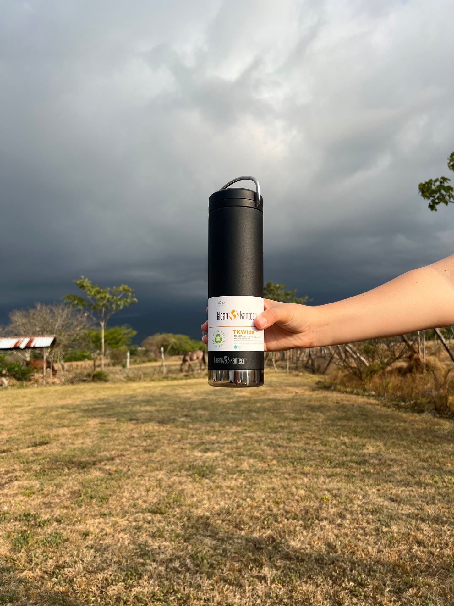 Botella Klean Kanteen TKWide 20 oz Twist Cap Black