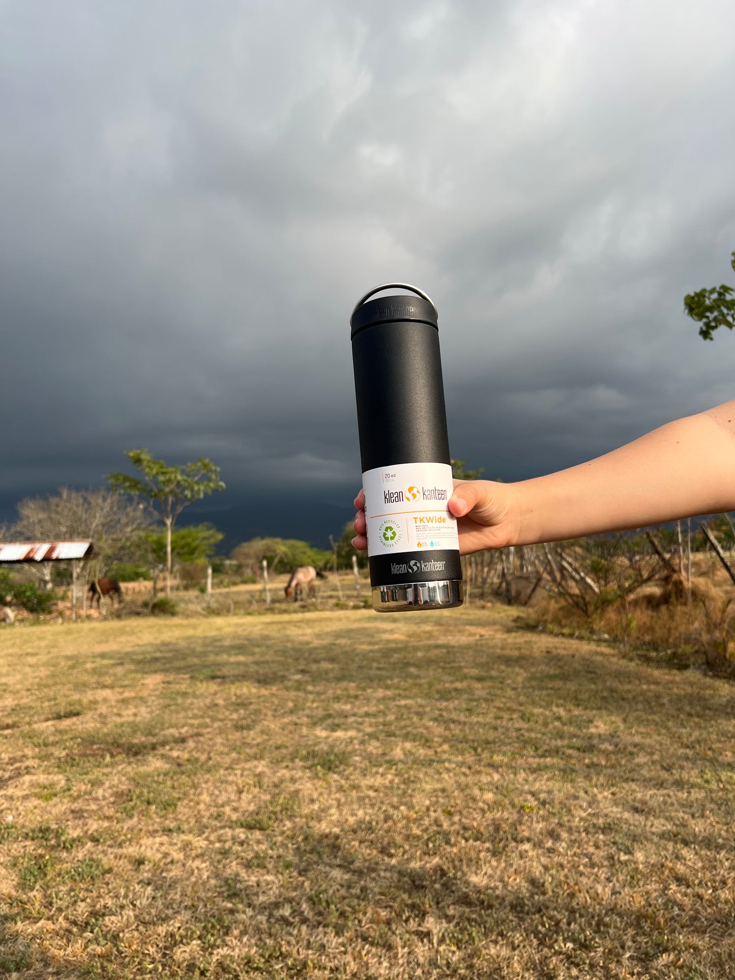 Botella Klean Kanteen TKWide 20 oz Twist Cap Black